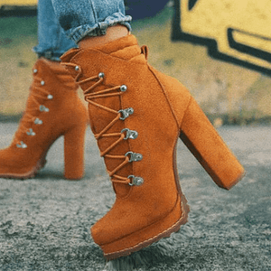 Lace-Up Platform Rivet Ankle Boots Autumn & Winter Boho Styles » Original Earthwear