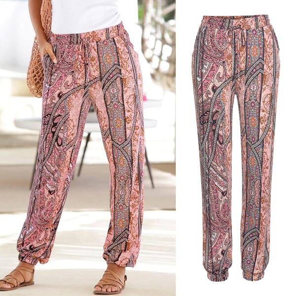 Pink Bohemian Loose Pants Bohemian Pants » Original Earthwear