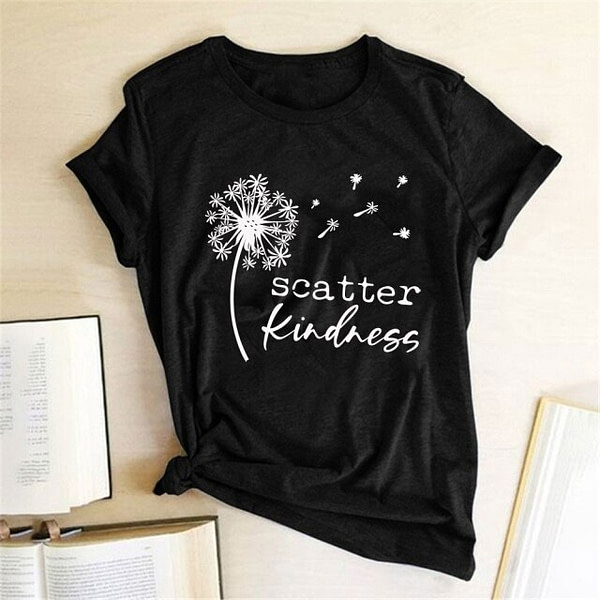 Dandelion Scatter Kindness T-shirt Bohemian T-Shirts » Original Earthwear 5