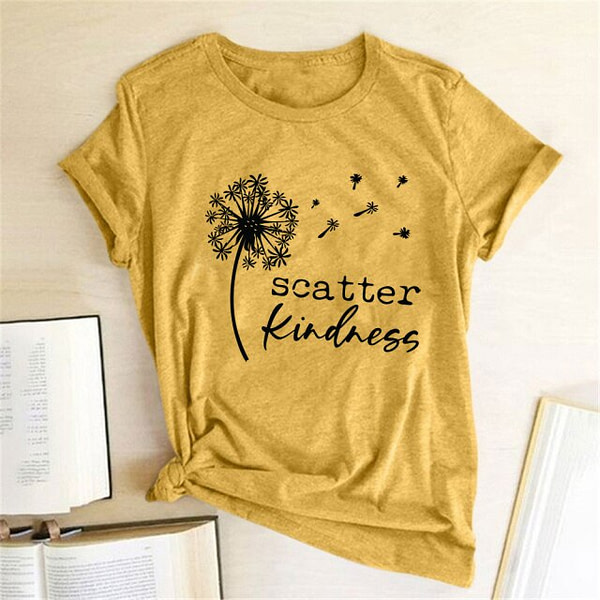 Dandelion Scatter Kindness T-shirt Bohemian T-Shirts » Original Earthwear 7