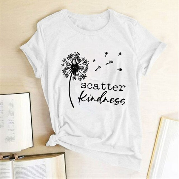 Dandelion Scatter Kindness T-shirt Bohemian T-Shirts » Original Earthwear 4