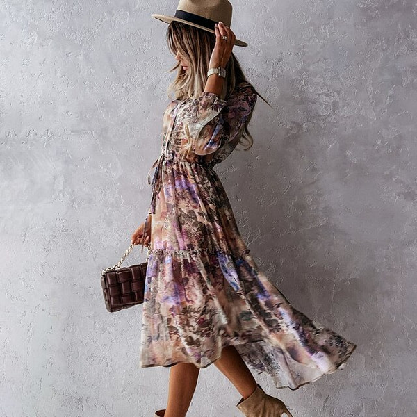 Elegant Floral Casual Boho Dress Bohemian Style Maxi-Dresses » Original Earthwear 5