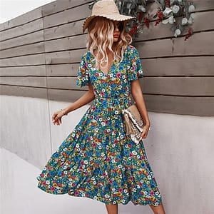 2022 Spring New Bohemian Floral Dress Spring & Summer Boho Styles » Original Earthwear