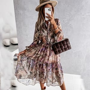 Elegant Floral Casual Boho Dress Bohemian Style Maxi-Dresses » Original Earthwear