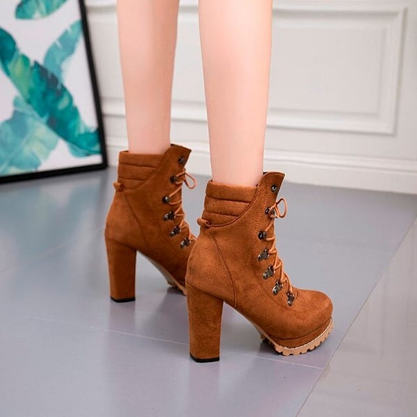 Lace-Up Platform Rivet Ankle Boots Autumn & Winter Boho Styles » Original Earthwear 5