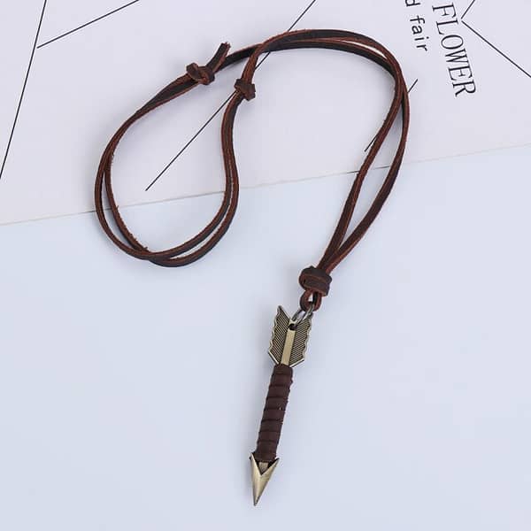 Leather Arrow Pendant Necklace Bohemian Jewellery » Original Earthwear 7
