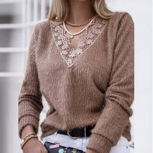 Autumn Elegant V-Neck Boho Sweater Autumn & Winter Boho Styles » Original Earthwear 8