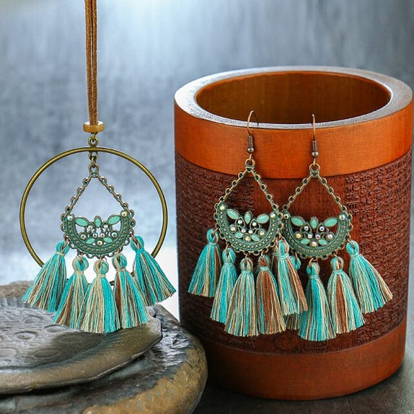 Dream Catcher Necklace Earring Set Bohemian Jewellery » Original Earthwear 8