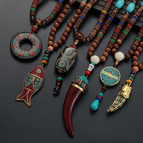 Handmade Long Pendant And Necklace Bohemian Jewellery » Original Earthwear 3