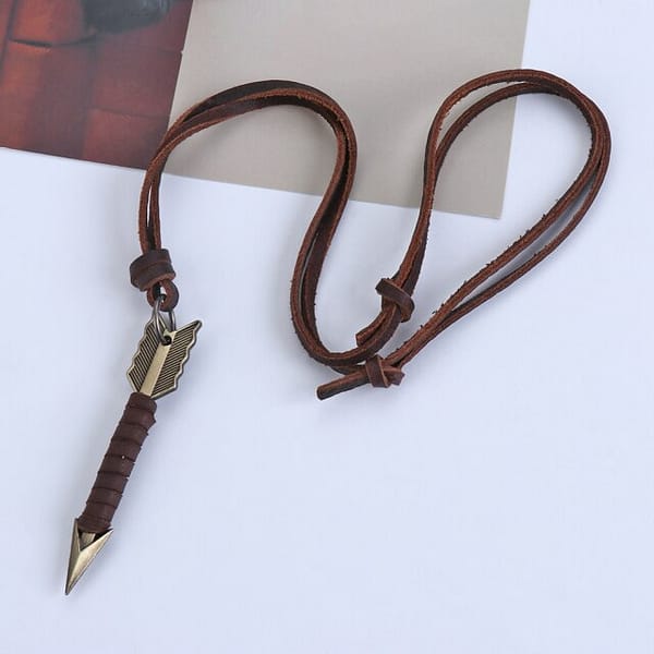 Leather Arrow Pendant Necklace Bohemian Jewellery » Original Earthwear 8