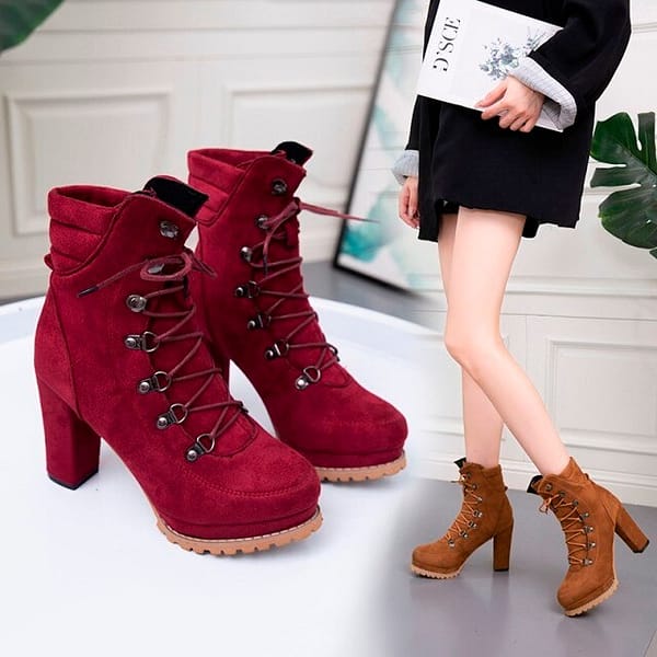Lace-Up Platform Rivet Ankle Boots Autumn & Winter Boho Styles » Original Earthwear 8