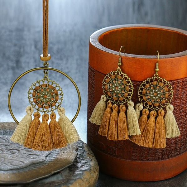 Dream Catcher Necklace Earring Set Bohemian Jewellery » Original Earthwear 7